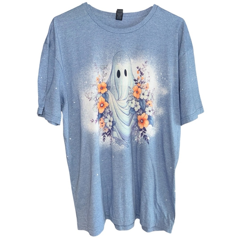 Ghost Floral Bleached Graphic Tee - XL
